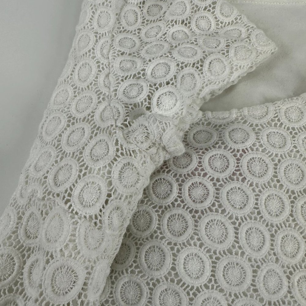 * Lilly Pulitzer for Target White Lace Eyelet Crop Top Size Medium - Picture 10 of 15